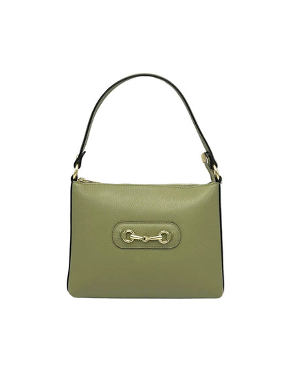 Suie Valentini srl - Genuine Leather Shoulder Bag with Shoulder Strap, Made in Italy, Art. 112660: Camel
