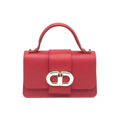 Suie Valentini srl - Genuine Leather Shoulder Bag, MINI size, Made in Italy, Art. 112413: Light Blue
