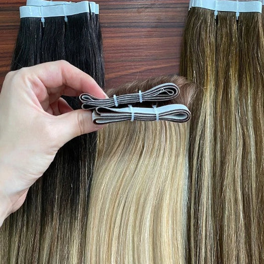 Long Tape Skin Weft Human Hair Extensions - European Remy Hair