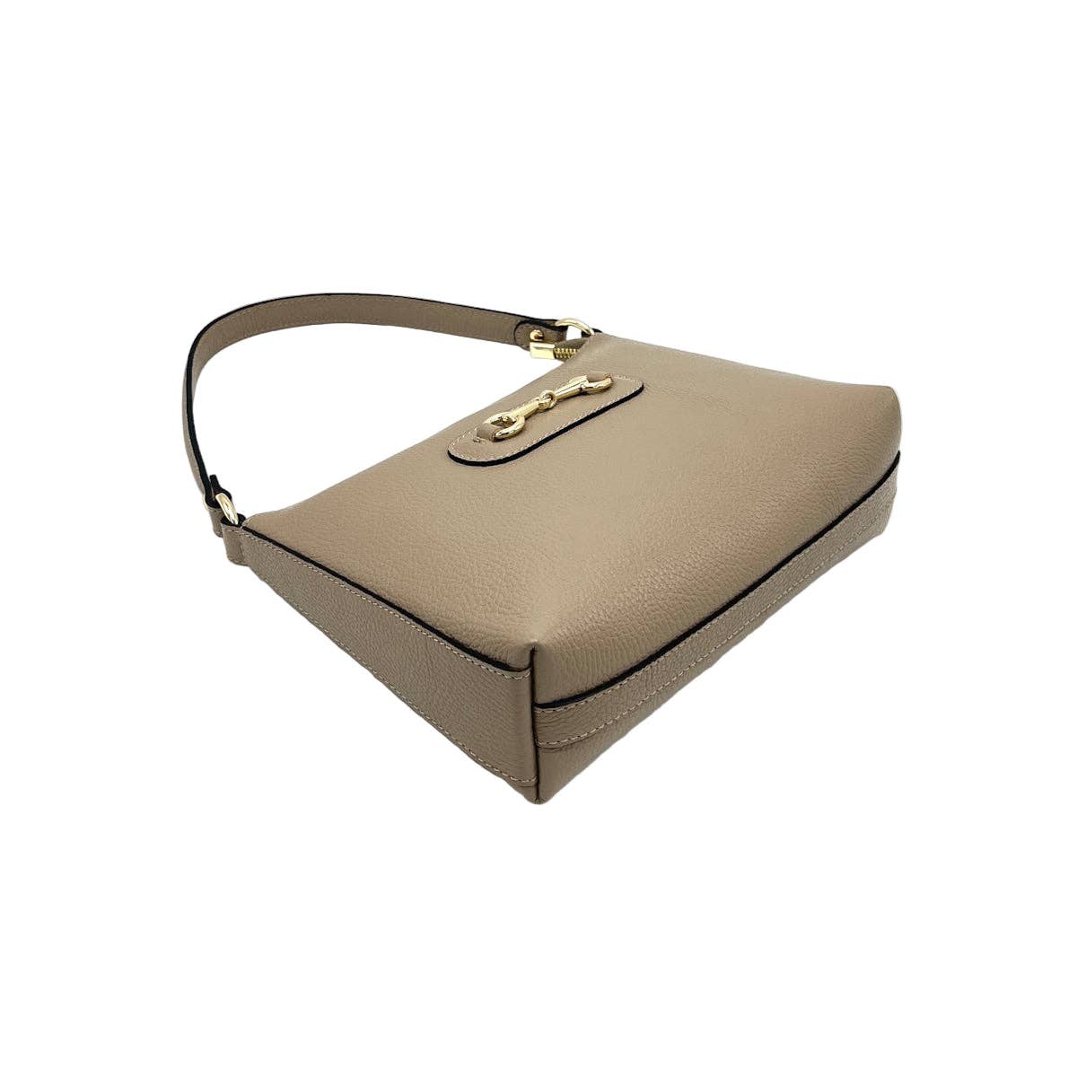 Suie Valentini srl - Genuine Leather Shoulder Bag with Shoulder Strap, Made in Italy, Art. 112660: Camel