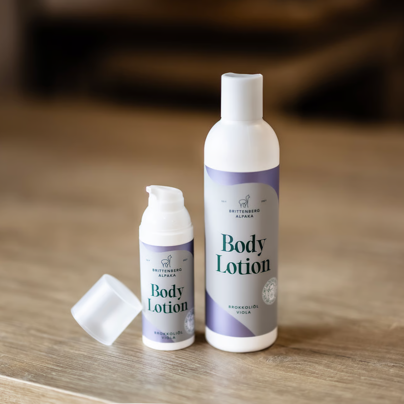 Brittenberg Alpaka - Body Lotion - Brokkoliöl & Viola- mit Keratin aus Alpakawolle
