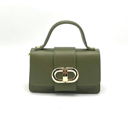 Suie Valentini srl - Genuine Leather Shoulder Bag, MINI size, Made in Italy, Art. 112413: Light Blue