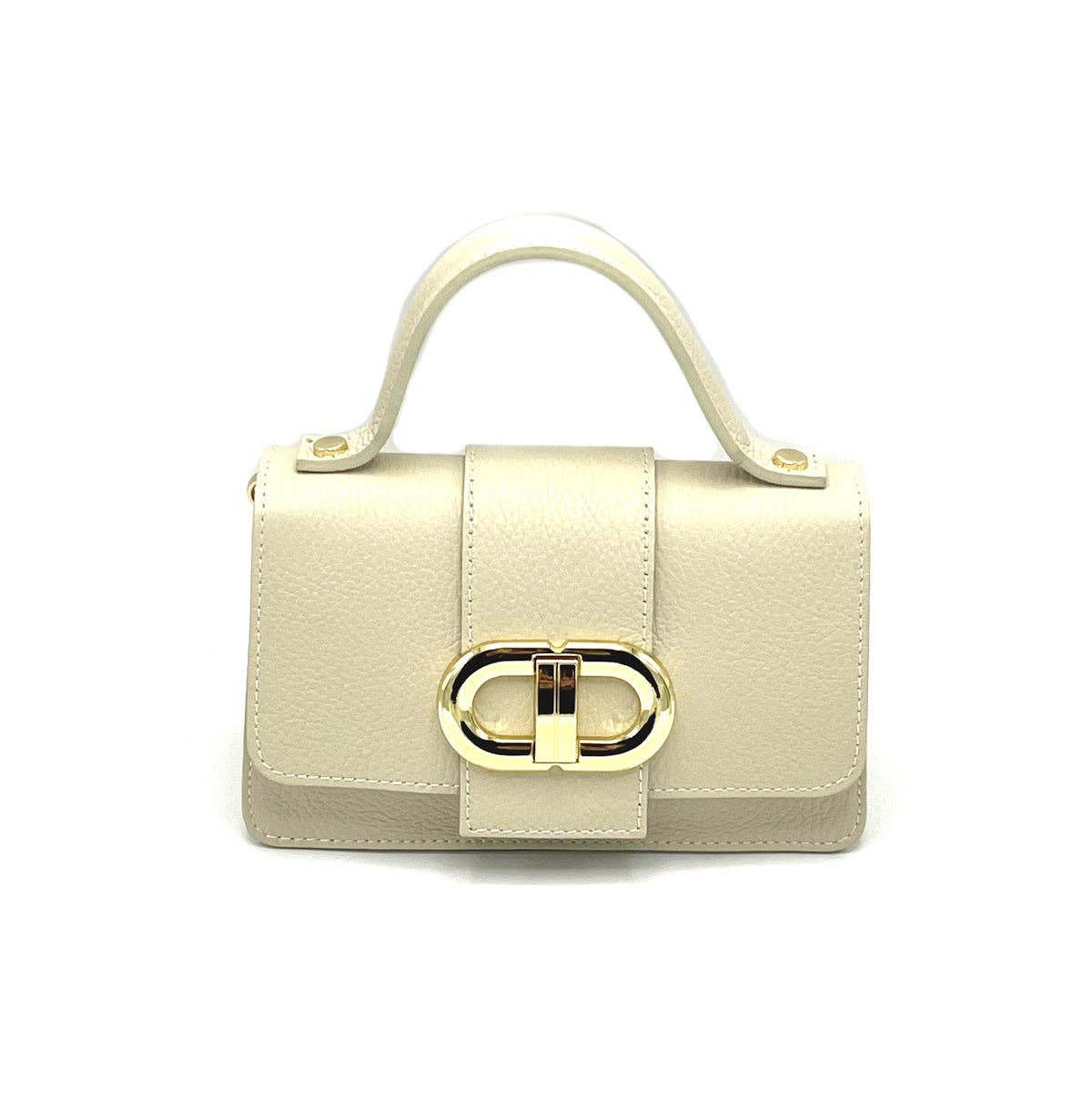 Suie Valentini srl - Genuine Leather Shoulder Bag, MINI size, Made in Italy, Art. 112413: Light Blue