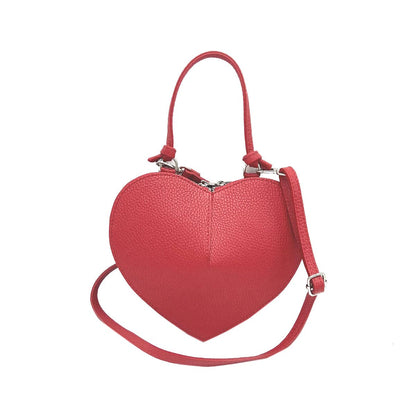 Suie Valentini srl - Genuine Leather Shoulder Bag, Made in Italy, Art. 112587: Red