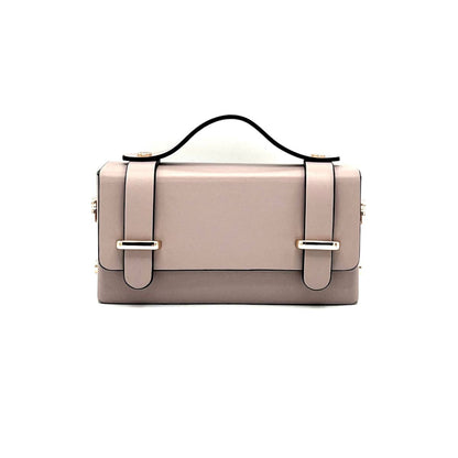 Suie Valentini srl - Genuine leather mini clutch bag with chain, Made in Italy, art. 112591: Bordeaux