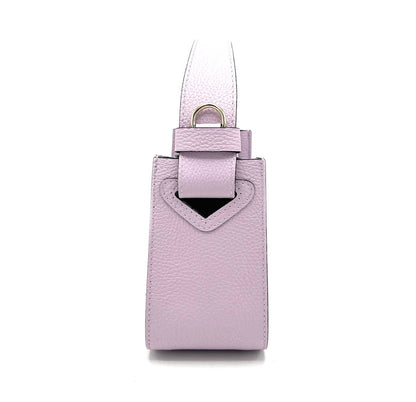 Suie Valentini srl - Genuine leather handbag, Made in Italy, art. 112303: Lilac