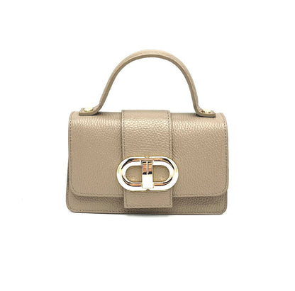 Suie Valentini srl - Genuine Leather Shoulder Bag, MINI size, Made in Italy, Art. 112413: Light Blue