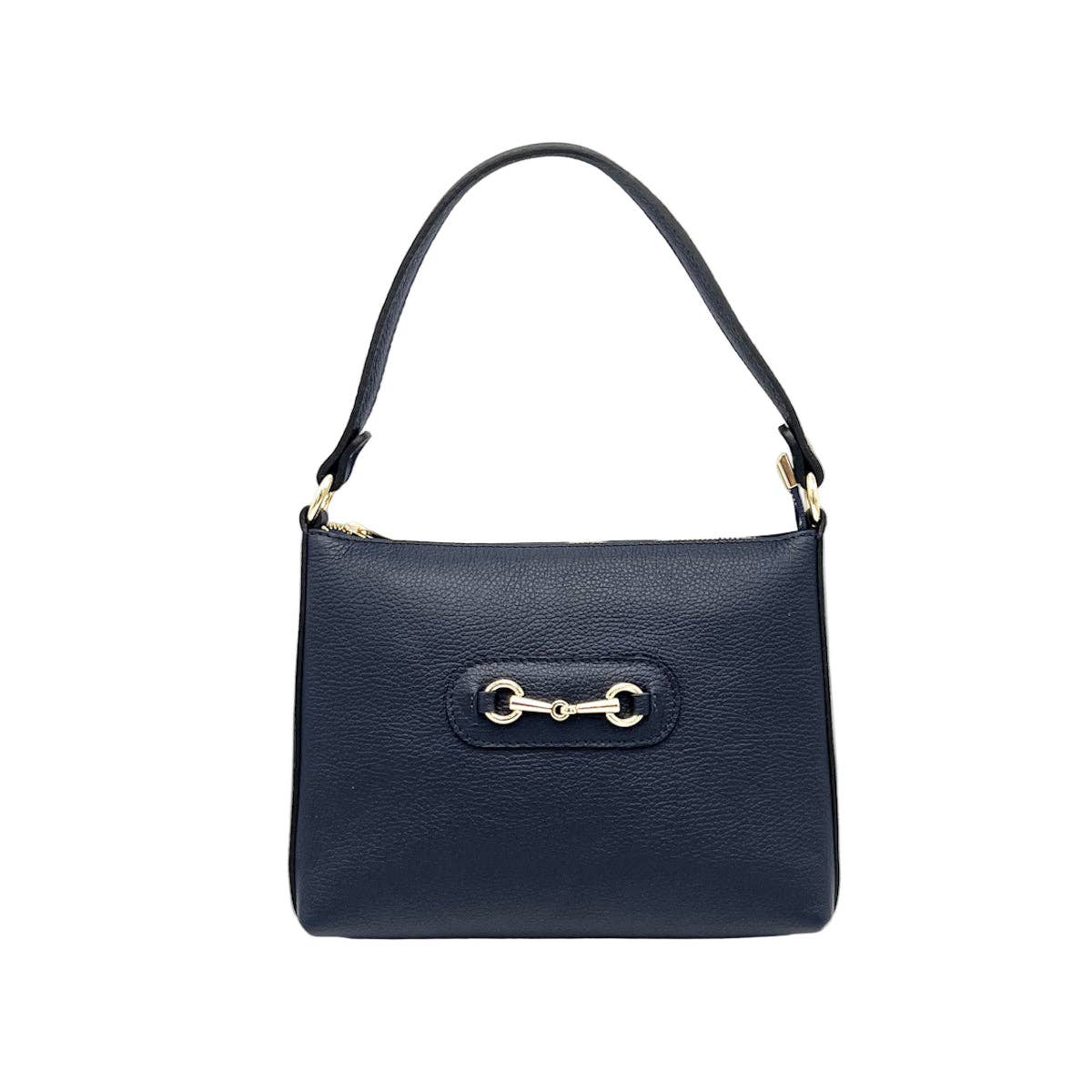 Suie Valentini srl - Genuine Leather Shoulder Bag with Shoulder Strap, Made in Italy, Art. 112660: Camel