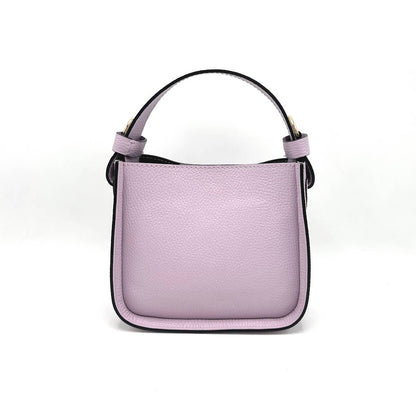 Suie Valentini srl - Genuine leather handbag, Made in Italy, art. 112303: Lilac