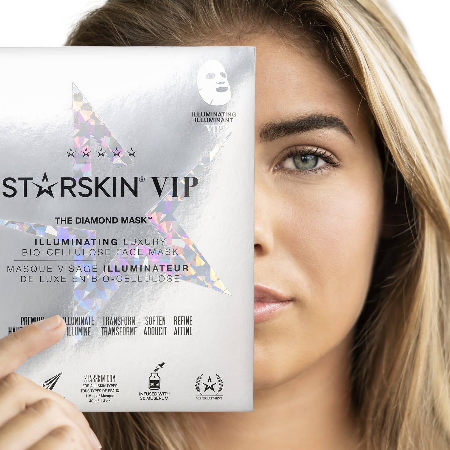 STARSKIN - VIP The Diamond Mask™ Illuminating Bio-Cellulose Face Mask