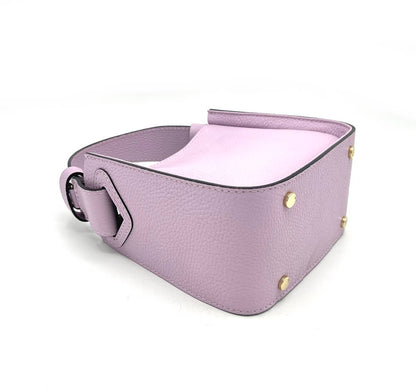 Suie Valentini srl - Genuine leather handbag, Made in Italy, art. 112303: Lilac