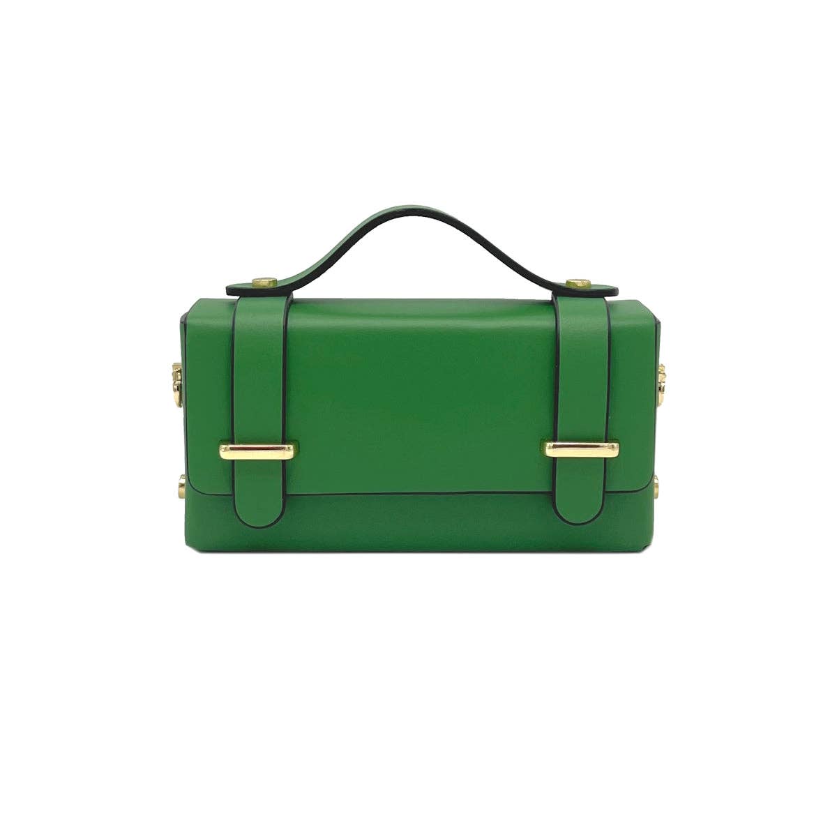 Suie Valentini srl - Genuine leather mini clutch bag with chain, Made in Italy, art. 112591: Bordeaux