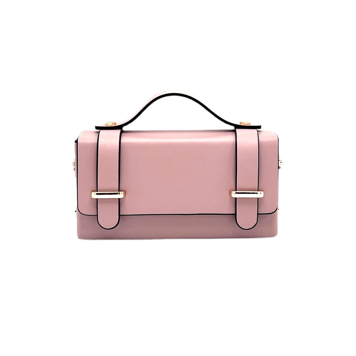 Suie Valentini srl - Genuine leather mini clutch bag with chain, Made in Italy, art. 112591: Bordeaux