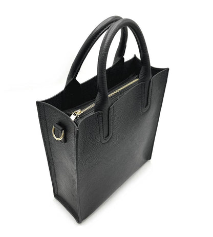 Suie Valentini srl - Genuine Leather Shoulder Bag for Women, Made in Italy, Art. 112445: Orange