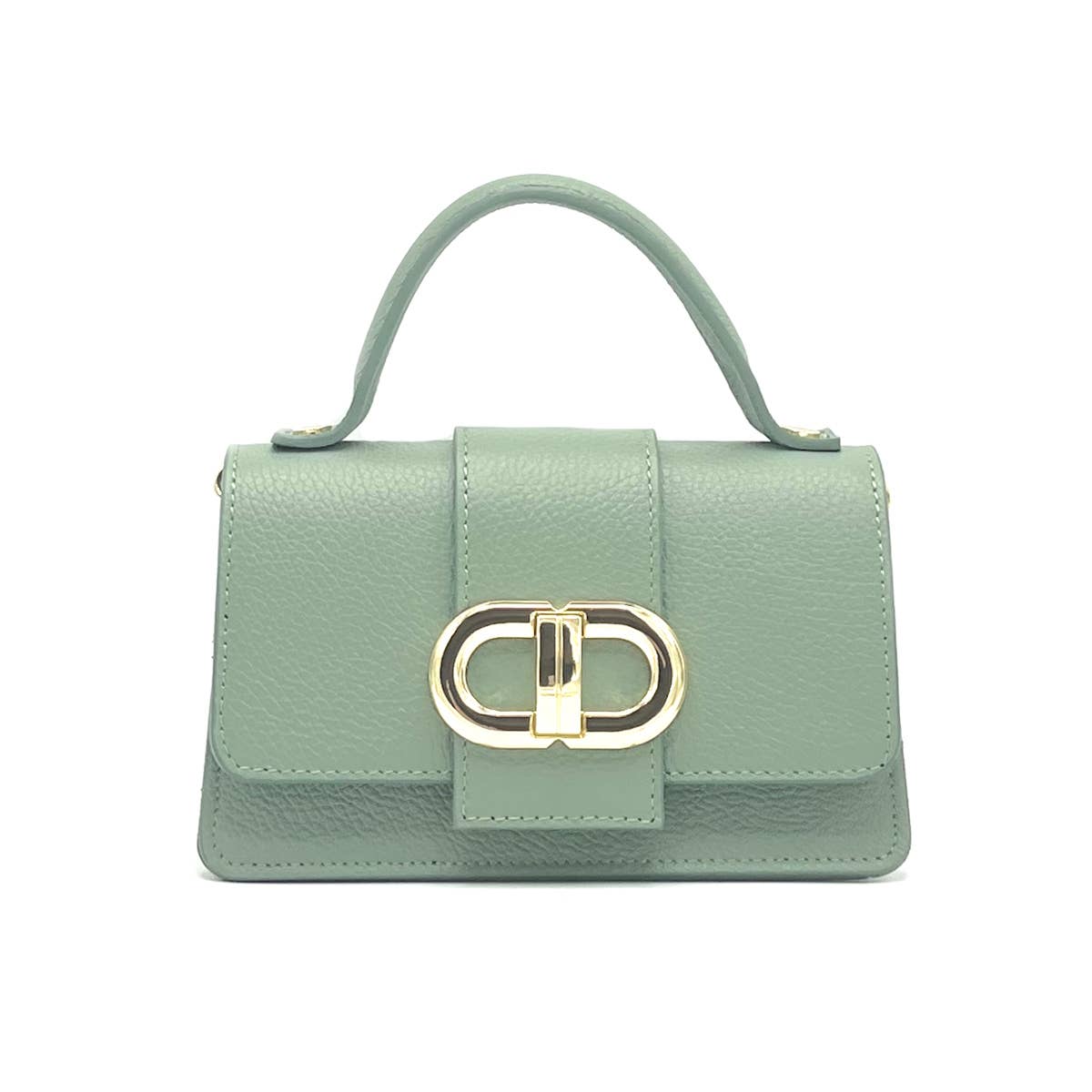 Suie Valentini srl - Genuine Leather Shoulder Bag, MINI size, Made in Italy, Art. 112413: Light Blue