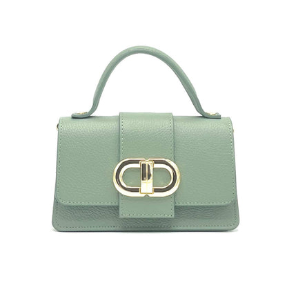 Suie Valentini srl - Genuine Leather Shoulder Bag, MINI size, Made in Italy, Art. 112413: Light Blue