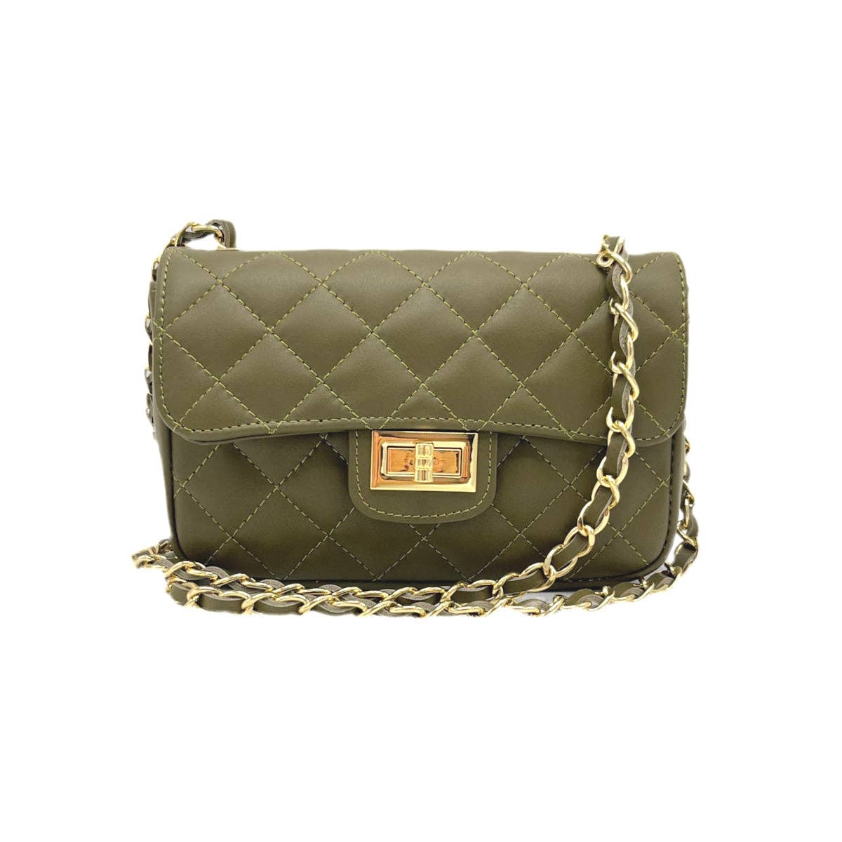 Suie Valentini srl - Genuine leather chain bag, small size, Made in Italy, art. 112492: Rusty Red