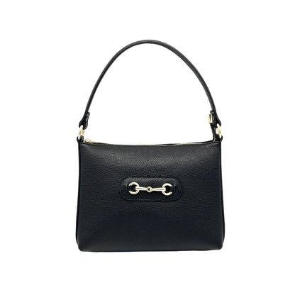 Suie Valentini srl - Genuine Leather Shoulder Bag with Shoulder Strap, Made in Italy, Art. 112660: Camel