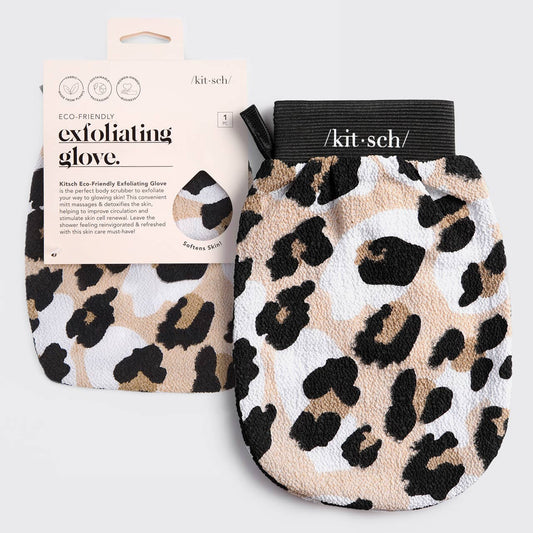 Umweltfreundlicher Peeling-Handschuh - Leopard