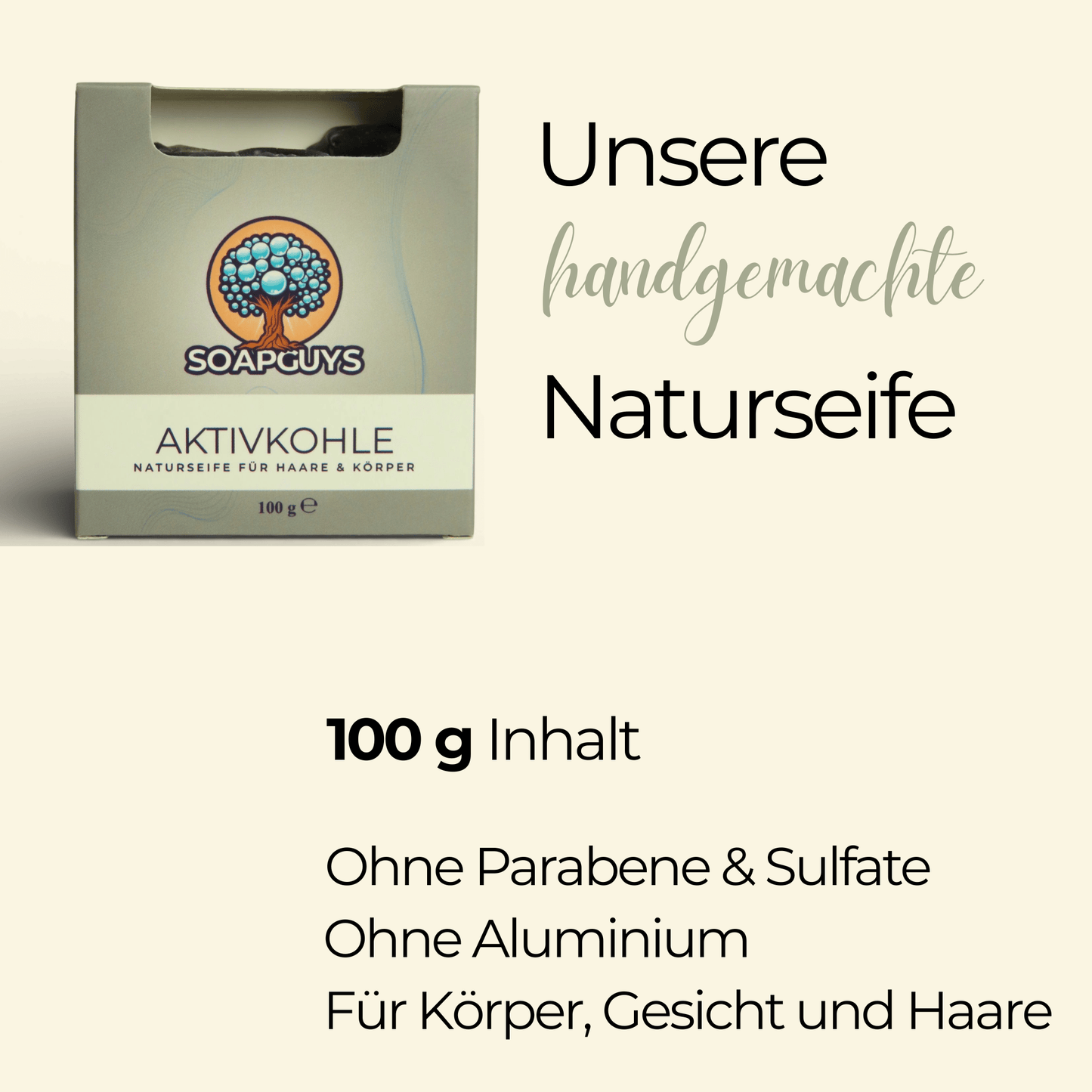Aktivkohle Naturseife