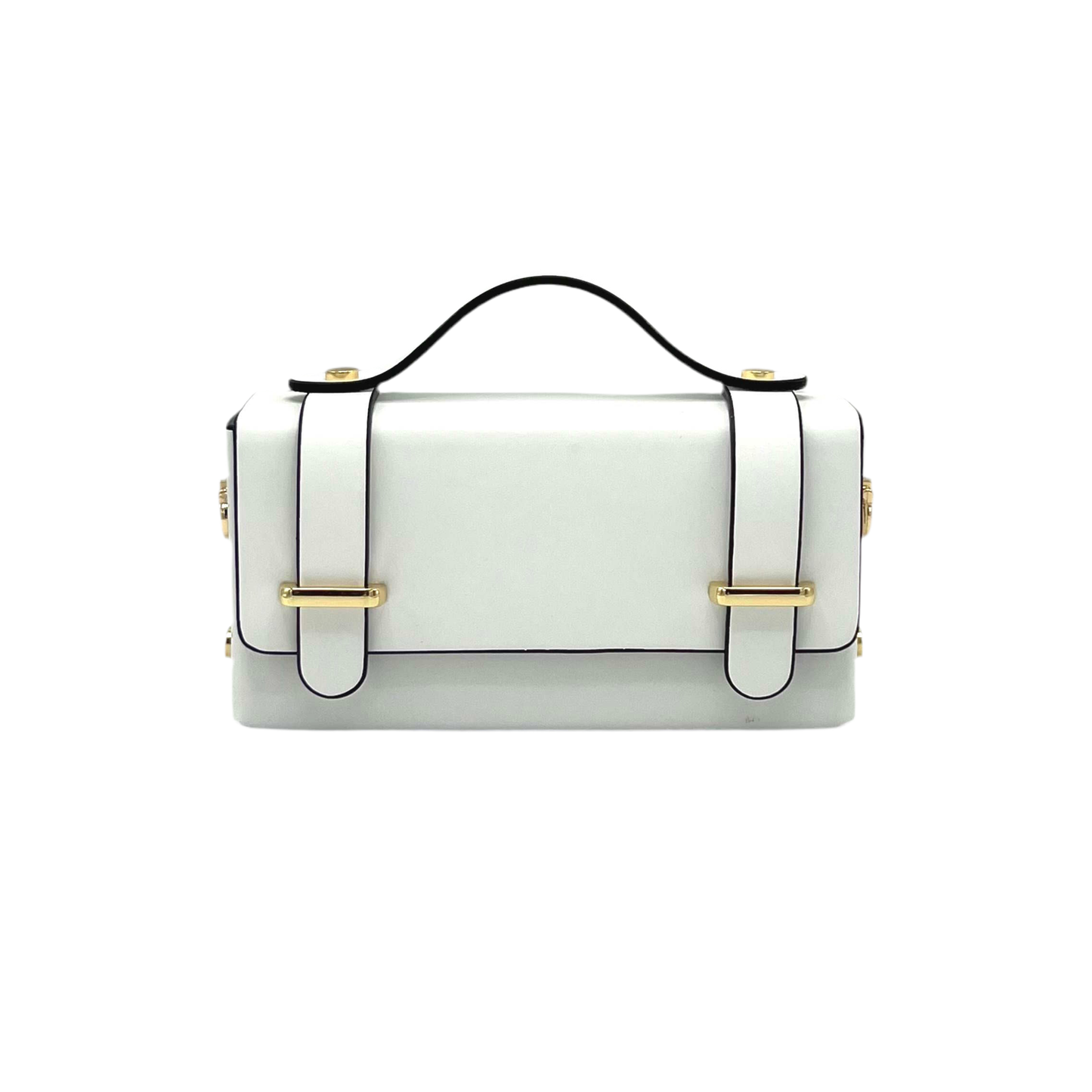 Suie Valentini srl - Genuine leather mini clutch bag with chain, Made in Italy, art. 112591: Bordeaux