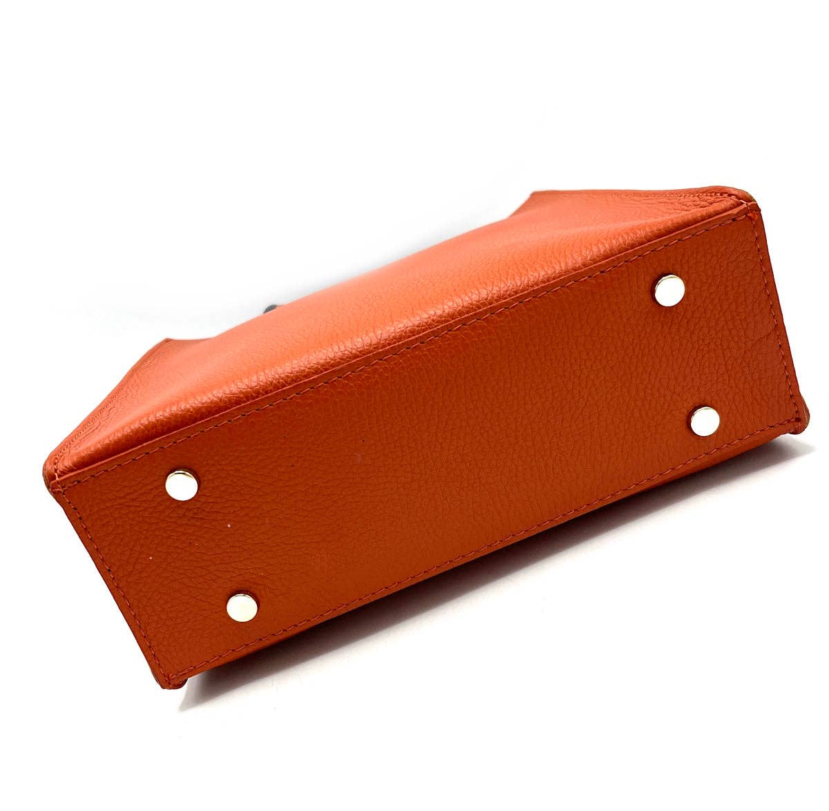 Suie Valentini srl - Genuine Leather Shoulder Bag for Women, Made in Italy, Art. 112445: Orange
