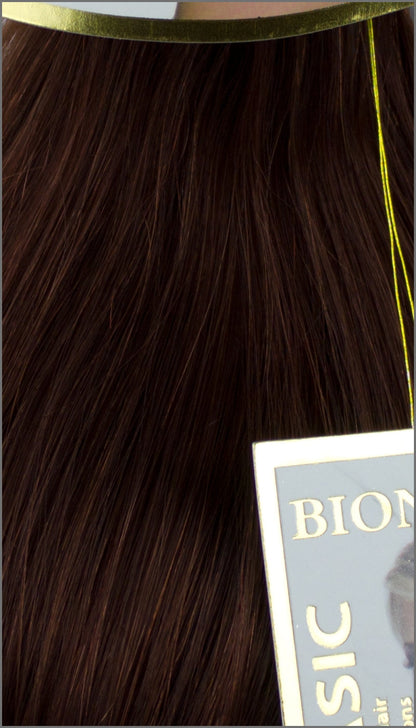 Clip-in Haar Extensions Haarverlängerung mit Echthaar, #33, Mahagoni, 40 50 60+cm, BASIC von BIONORA