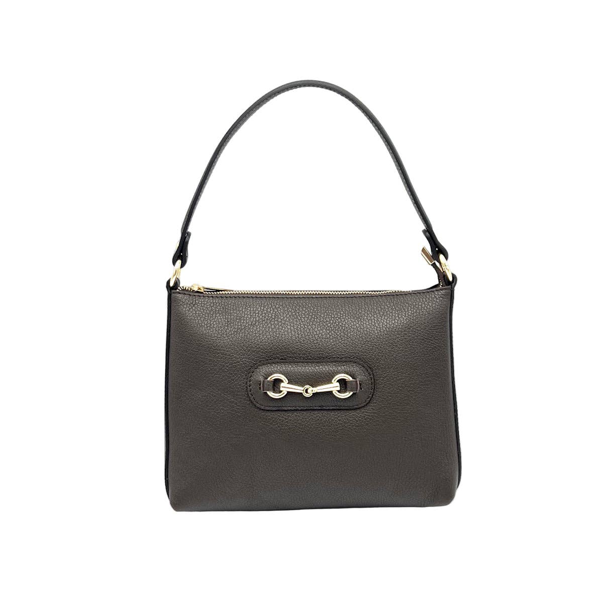 Suie Valentini srl - Genuine Leather Shoulder Bag with Shoulder Strap, Made in Italy, Art. 112660: Camel