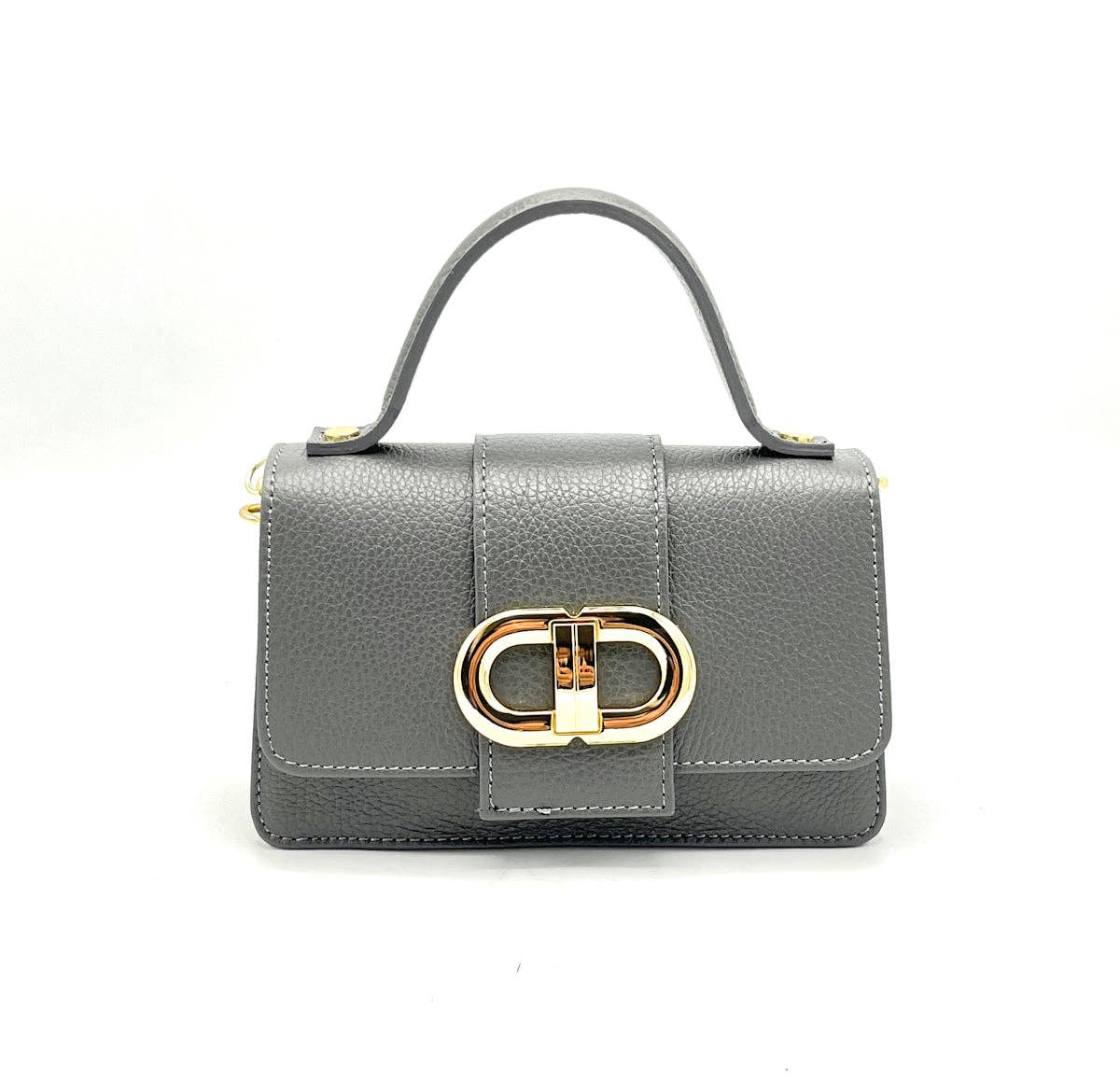 Suie Valentini srl - Genuine Leather Shoulder Bag, MINI size, Made in Italy, Art. 112413: Light Blue