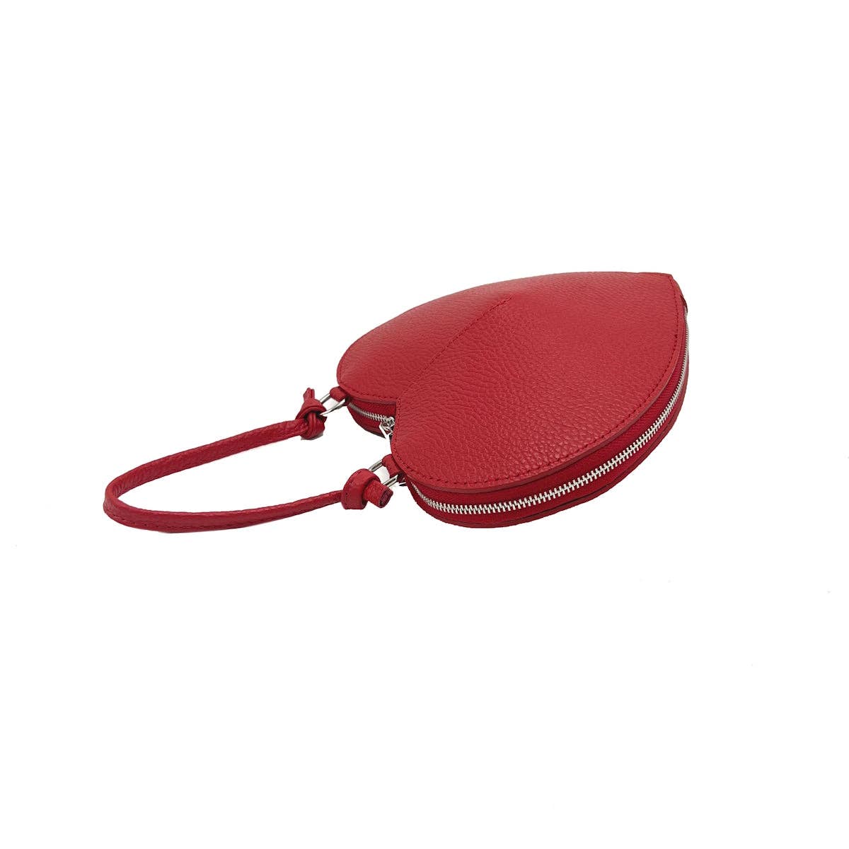 Suie Valentini srl - Genuine Leather Shoulder Bag, Made in Italy, Art. 112587: Red