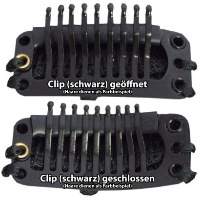 Clip-in Haar Extensions Haarverlängerung mit Echthaar, #02, Dunkelbraun, 40 50 60+cm, BASIC, BIONORA