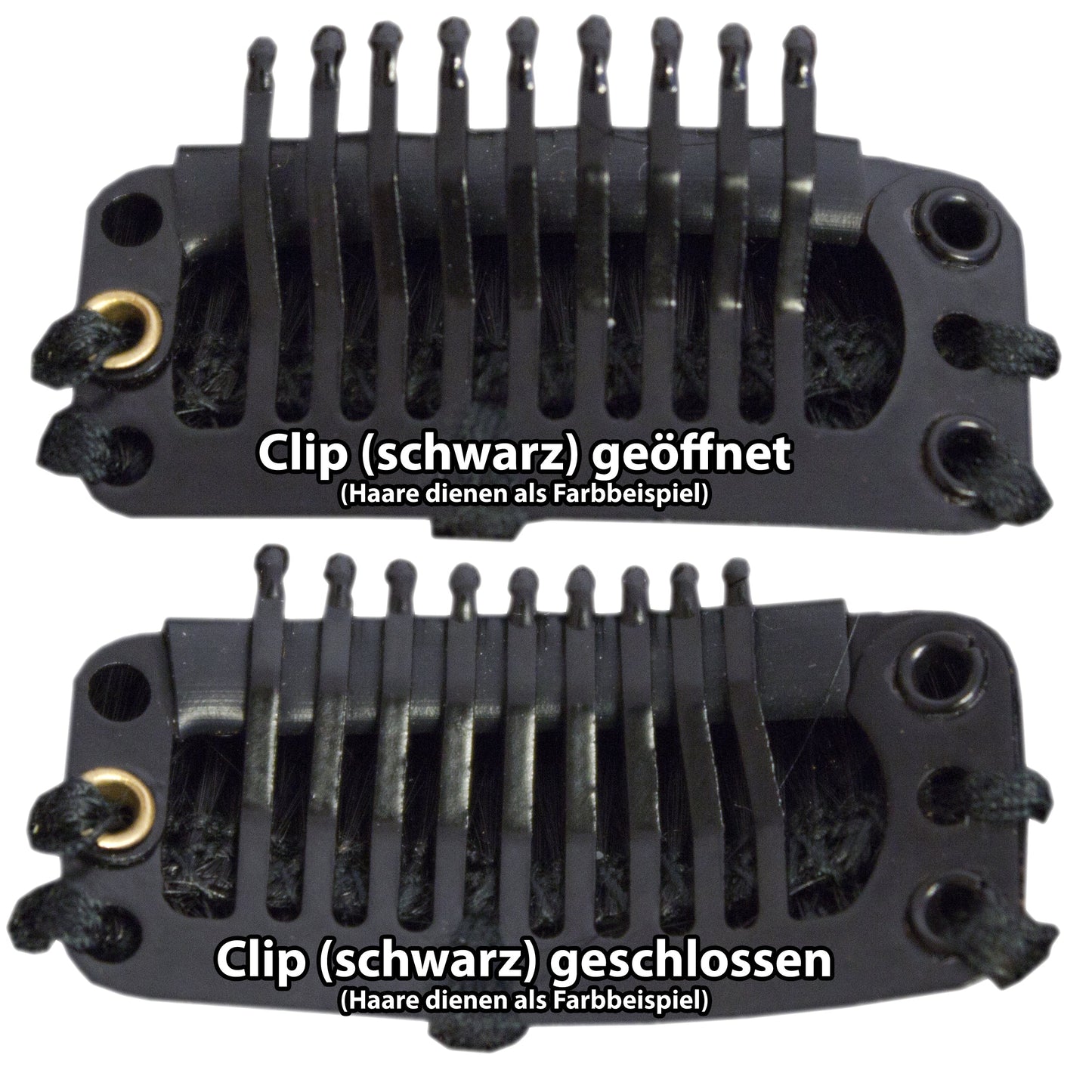 Clip-in Haar Extensions Haarverlängerung mit Echthaar, Blau, 40 50 60+cm, BASIC von BIONORA