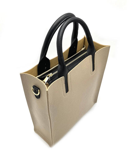 Suie Valentini srl - Genuine Leather Shoulder Bag for Women, Made in Italy, Art. 112445: Orange