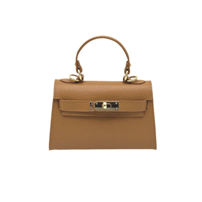 Suie Valentini srl - Genuine leather shoulder bag, Made in Italy, art. 112609: Navy Blue