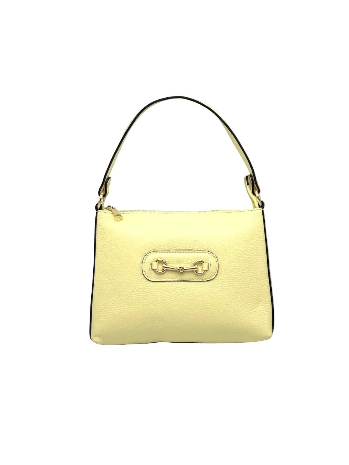 Suie Valentini srl - Genuine Leather Shoulder Bag with Shoulder Strap, Made in Italy, Art. 112660: Camel