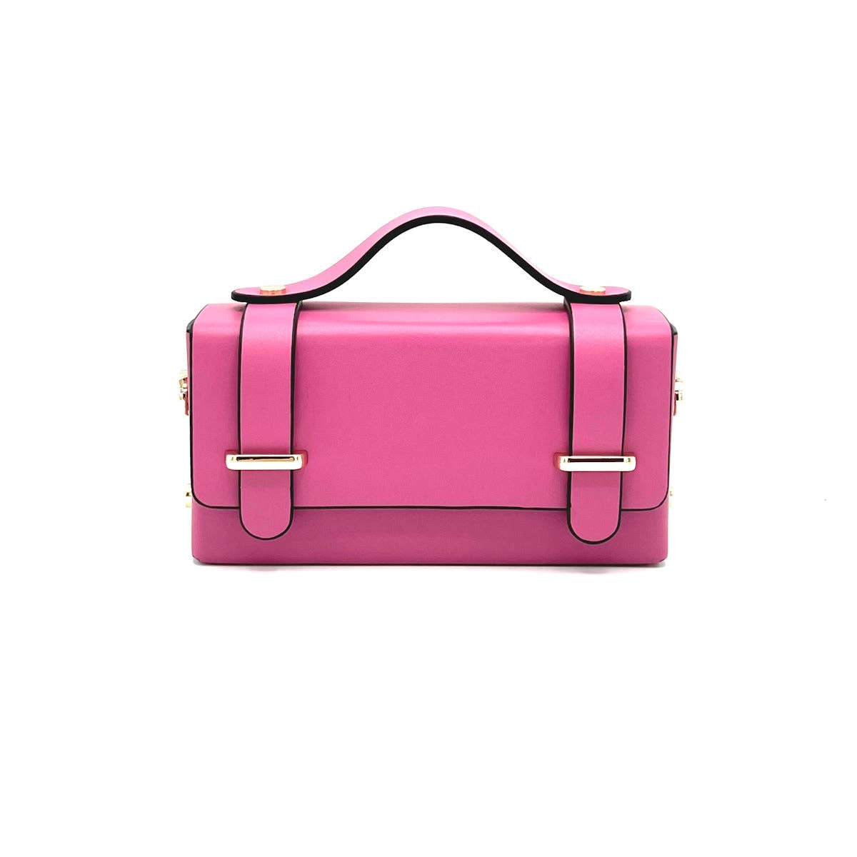 Suie Valentini srl - Genuine leather mini clutch bag with chain, Made in Italy, art. 112591: Bordeaux