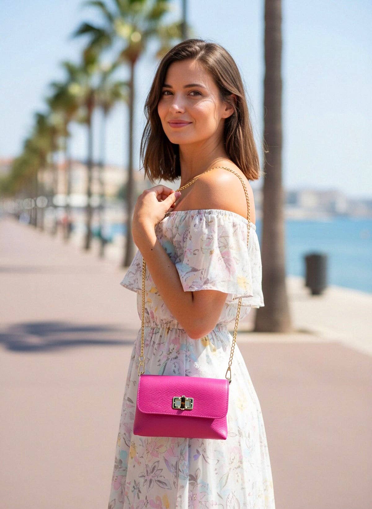 Suie Valentini srl - Summer Collection, Women's Mini Flap Crossbody Bag in Genuine Leather, Made in Italy, Art. 112720: Green