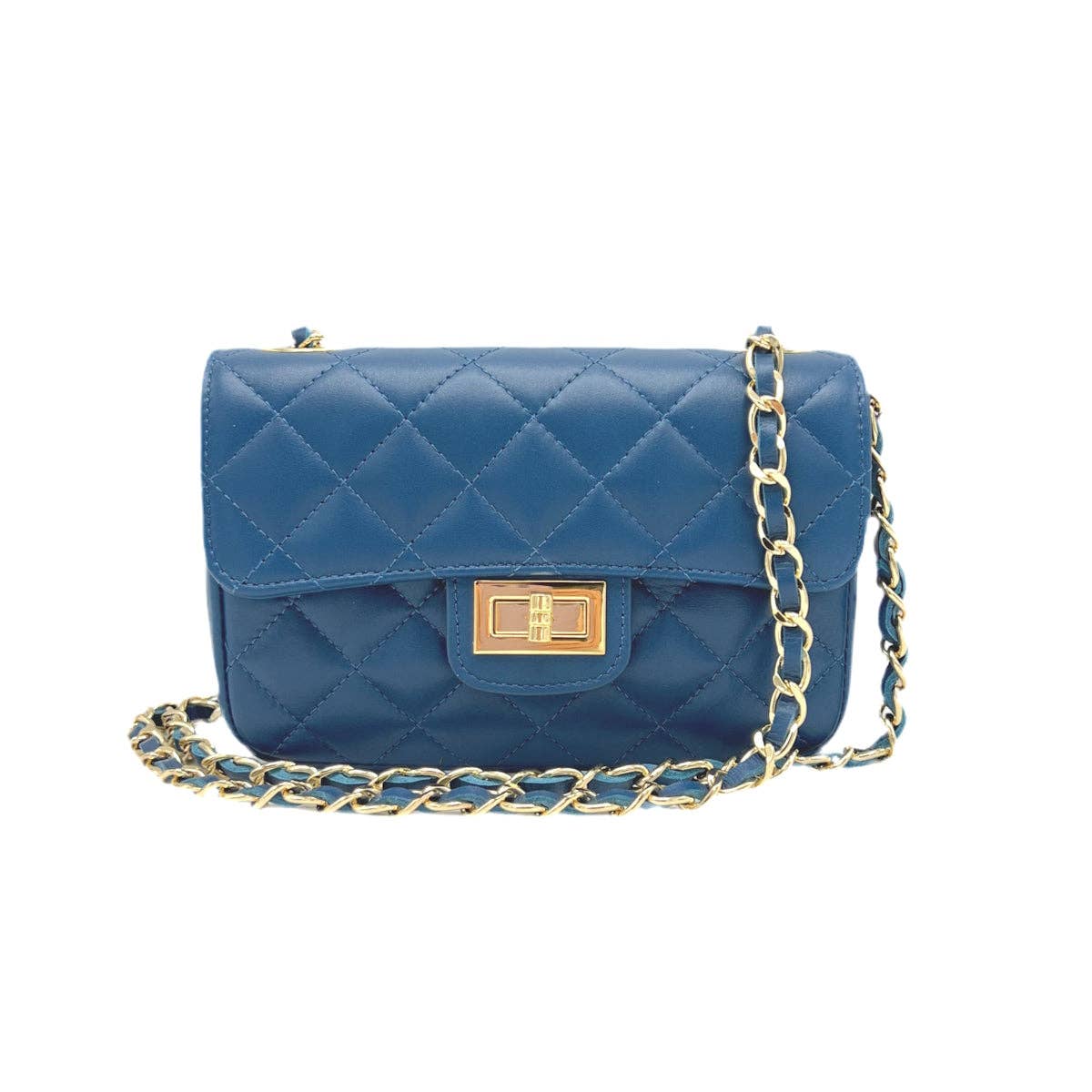 Suie Valentini srl - Genuine leather chain bag, small size, Made in Italy, art. 112492: Rusty Red