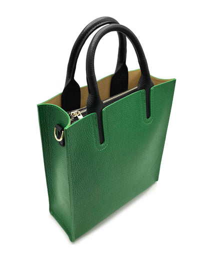 Suie Valentini srl - Genuine Leather Shoulder Bag for Women, Made in Italy, Art. 112445: Orange