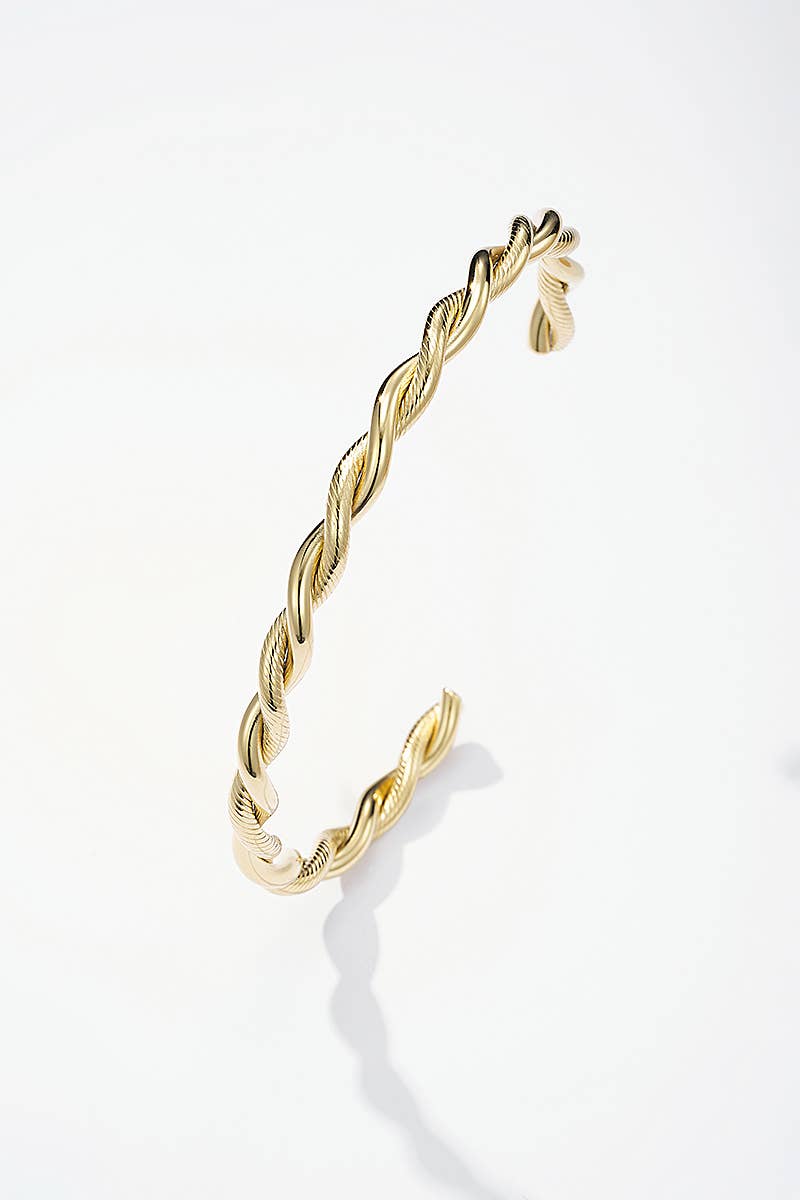 Eleganter Edelstahl-Armreif Bicolor 324AQ192 | BYREN ÉLINE L'ATELIER