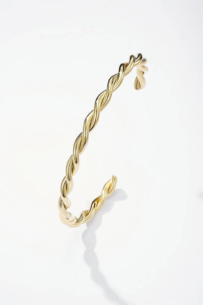 Eleganter Edelstahl-Armreif Bicolor 324AQ192 | BYREN ÉLINE L'ATELIER