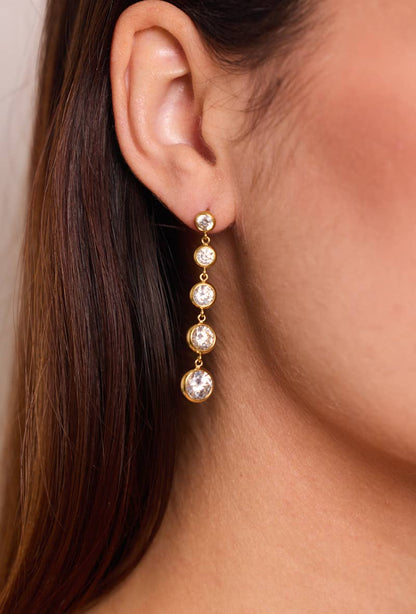 BYREN | ÉLINE L'ATELIER - Boucles d'oreille en acier inoxydable 124AQ351: Or