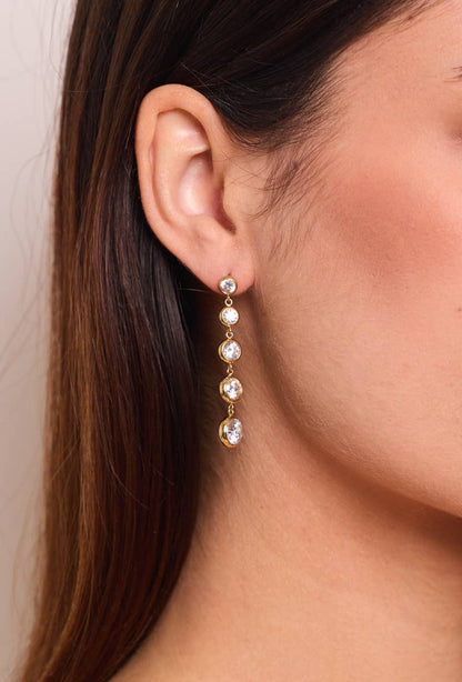 BYREN | ÉLINE L'ATELIER - Boucles d'oreille en acier inoxydable 124AQ351: Or