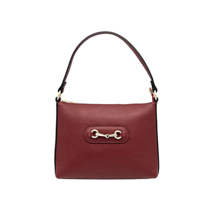 Suie Valentini srl - Genuine Leather Shoulder Bag with Shoulder Strap, Made in Italy, Art. 112660: Camel