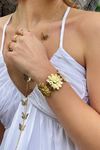 BYREN | ÉLINE L'ATELIER - Bracelet en jonc en acier inoxydable 324AQ231: Or / Acier inoxydable