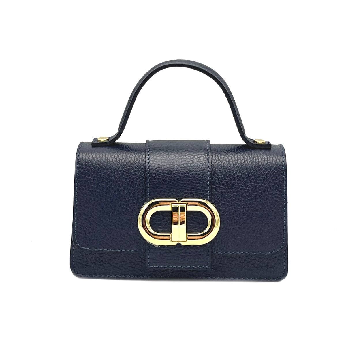 Suie Valentini srl - Genuine Leather Shoulder Bag, MINI size, Made in Italy, Art. 112413: Light Blue