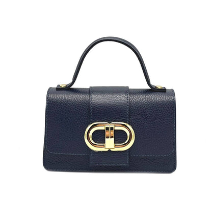 Suie Valentini srl - Genuine Leather Shoulder Bag, MINI size, Made in Italy, Art. 112413: Light Blue