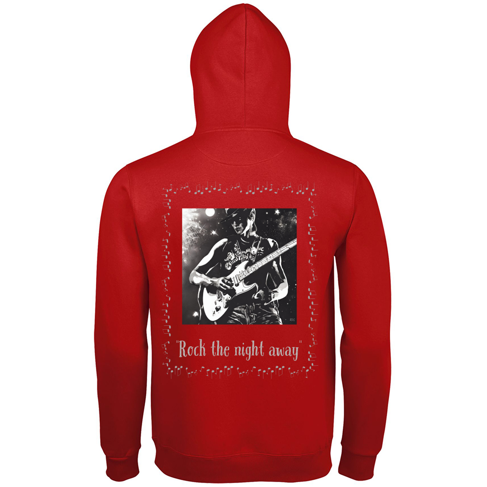 Men's Premium Hoodie Rock the Night Guitar RDG