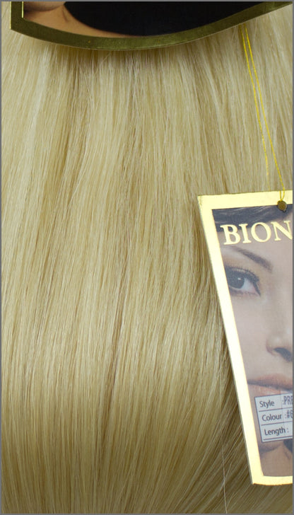 Clip-in 100% Remy Echthaar Extensions, #60, Weißblond, 40 50 60+cm, 100-120Gr., BIONORA PREMIUM