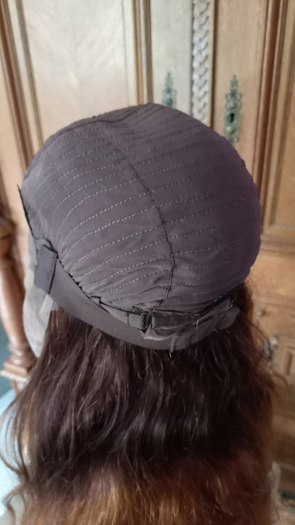 Körper Welle Echthaarperücke Ombre Braun 60 cm